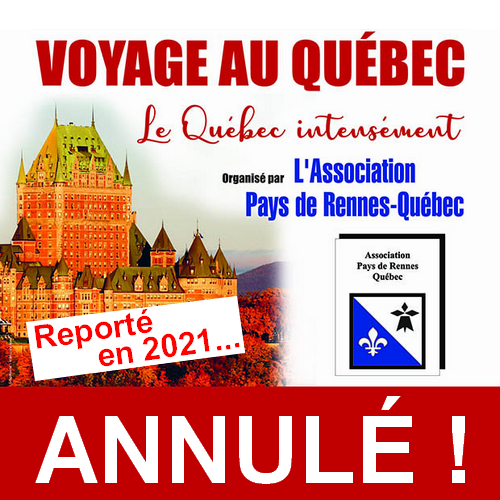 Voyage au Québec organisé par l’Association Pays de Rennes-Québec