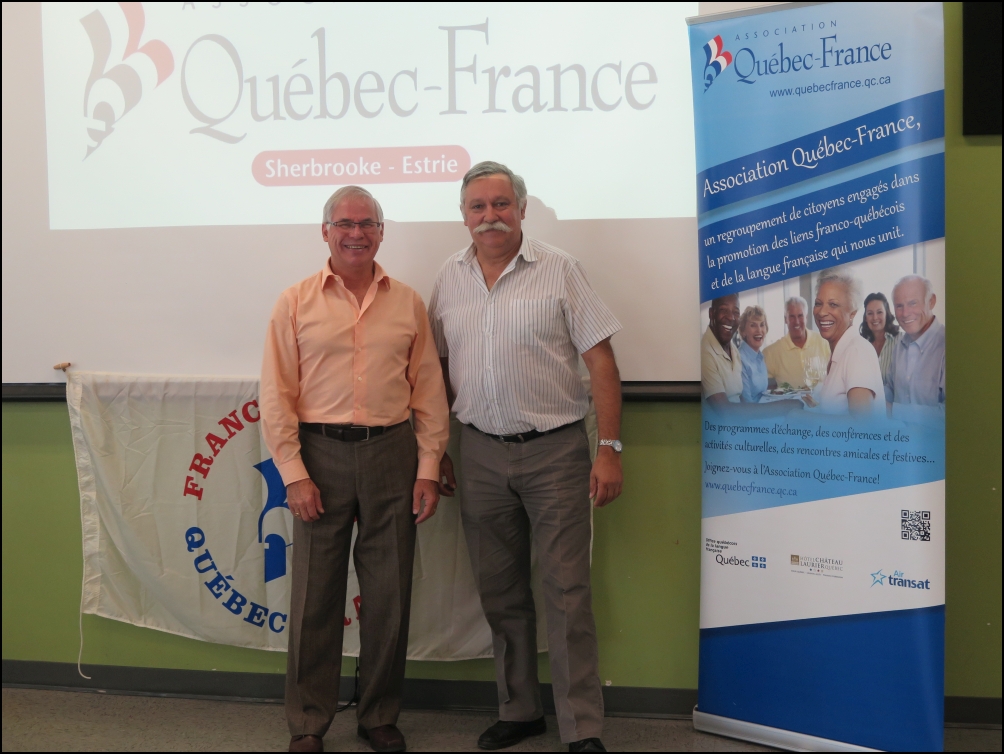 André-P. Robert président de l’Association Québec-France - Dominique Rousseau, président de la Fédération France-Québec / francophonie
